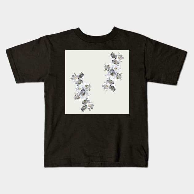 White flowers Kids T-Shirt by robelf